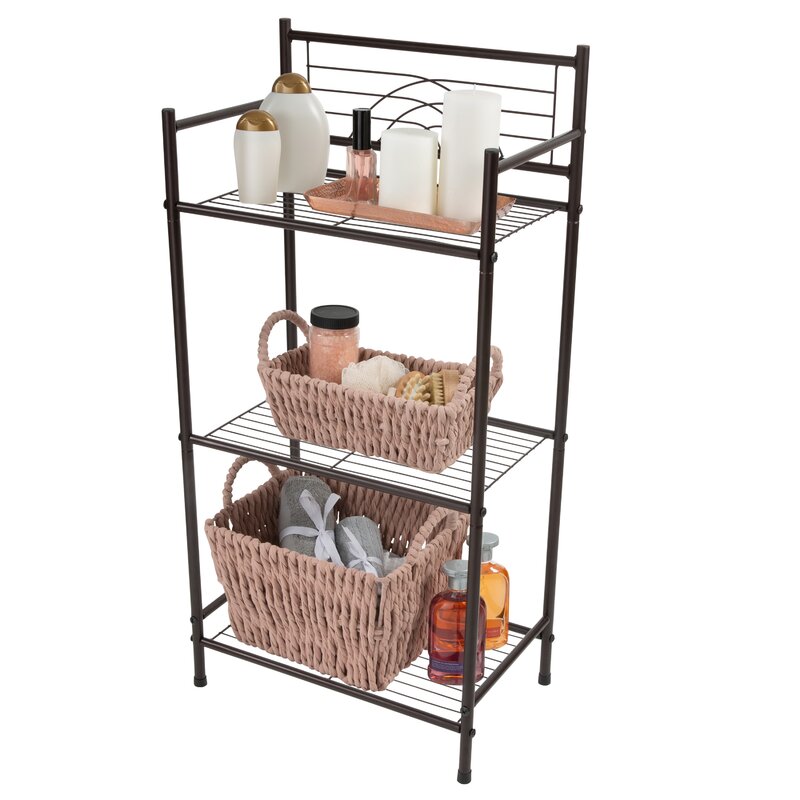 Winston Porter Aimon Metal Freestanding Bathroom Shelves Reviews Wayfair